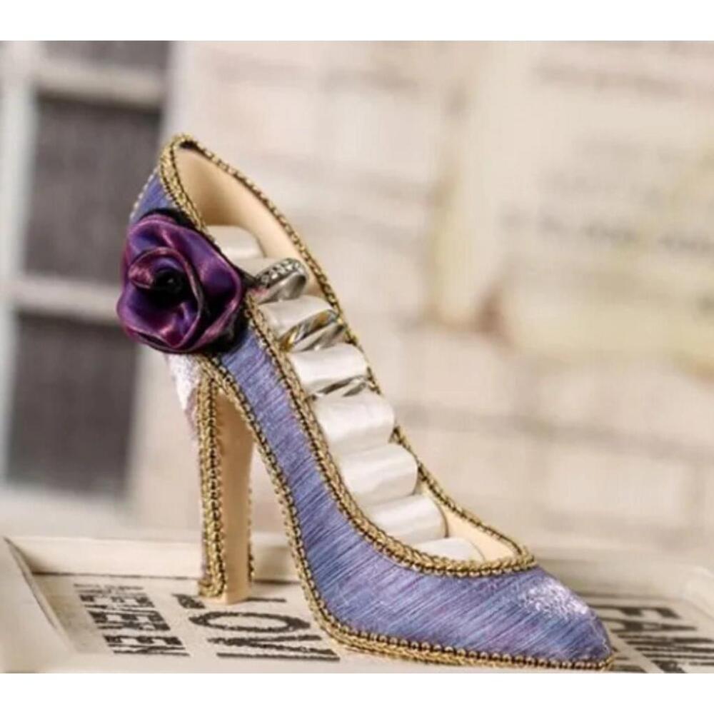 High Heel Shaped Jewelry Rack In Blue - Picture 1 of 4